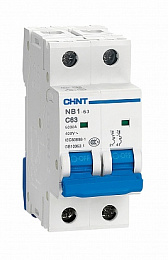 NB1-63 Автоматический выключатель 2-полюсный, 63A, 6kA (хар-ка C) CHINT. Вид 1