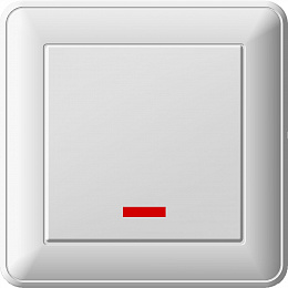 Переключатель 1-клавишный, с подсветкой, 16АХ, IP44, в сборе (белый) Wessen 59 Schneider Electric. Вид 1