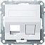 Плата наклонная для keystone RJ45 2 поста, sm (активный белый) Merten Schneider Electric. Вид 1.