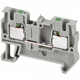 Клемник втыч.проходной, 2тчк, 4мм² (серый) Schneider Electric. Вид 1