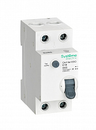 Дифф. автомат 1P+N, 10А, 10mA, тип A, 6kA (хар-ка C) City9 Systeme Electric. Вид 1