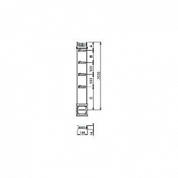 Секция распр. верт. 250а, 2,5м Schneider Electric. Вид 1