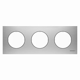 8673 OX Рамка 3-постовая,серия SKY Moon, нержавеющая сталь ABB. Вид 1