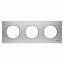 8673 OX Рамка 3-постовая,серия SKY Moon, нержавеющая сталь ABB. Вид 1.