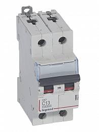 DX3 Автоматический выключатель 2-полюсный 13A 16kA (хар-ка C) Legrand. Вид 1
