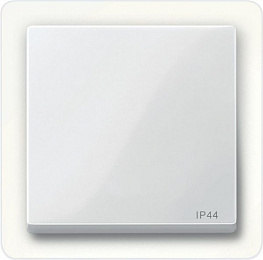 Клавиша одинарная IP44, sm (полярный белый) Merten Schneider Electric. Вид 1