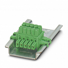 ME 6,2 TBUS-2 1,5/5-ST-3,81 GN Шинные соединители на DIN-рейку (1упак-10шт) Phoenix Contact. Вид 1
