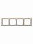 2514-92-507 Рамка 4-постовая с декоративной накладкой (слоновая кость) Basic55 ABB. Вид 2.