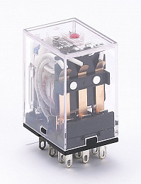 Промежуточное реле 3 конт. с инд. led 5а 12в ac пр-1 DEKraft. Вид 1
