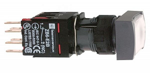 Кнопка 16мм 12-24в белая с возвратом xb6dw1b5b Schneider Electric. Вид 1
