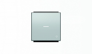 8504.4 PL Клавиша для 1-клавишных выкл./перекл./кнопок с символом СВЕТ и линзой подсветки,серия SKY, серебристый алюминий ABB. Вид 1