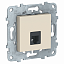 Розетка телефонная RJ-11 4 контакта (бежевый) Unica New Schneider Electric. Вид 1.