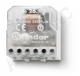 Реле шаговое(2 шага) c 2 NO контактами (~230B) 10A Finder. Вид 1
