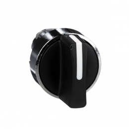 Переключатель 3-х поз. черный без подсветки (короткая ручка) с фиксацией Schneider Electric. Вид 1