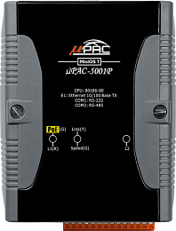 PC-совместимый контроллер 80MHz, 512KB SRAM, 16KB EEPROM, 31B NVRAM, 1xRS232, 1xRS485, 1xFastLAN PoE, 12-48 VDC ICP DAS. Вид 1