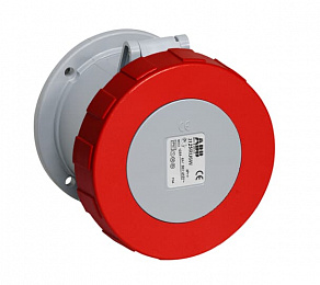3125 RU6W LP Розетка панельная с прямым унифицированным фланцем 3125RU6W LP, 125A, 3P+E, IP67, 6ч ABB. Вид 1