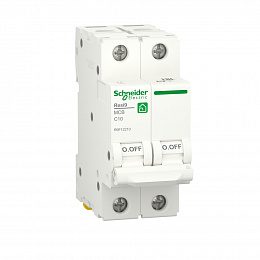 Автоматический выключатель 2-полюсный (АВ) С 10А 6кA Schneider Electric. Вид 1