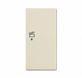 SRS-2-R-92 Клавиша двойная правая free@home, сцена, Basic 55, слоновая кость ABB. Вид 1