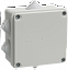 КМ41234 Коробка распаячная для о/п 100х100х50мм IP55 (RAL7035, 6 гермовводов) ИЭК. Вид 1.