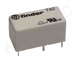 Реле с 1 перекидным контактом для печатного монтажа (=12 DC) 6A Finder. Вид 1