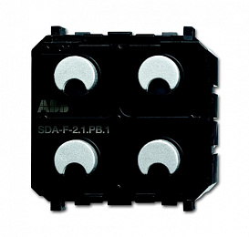 SDA-F-2.1.PB.1 Сенсор 2-клавишный/светорегулятор 1-канальный free@home, Zenit ABB. Вид 1