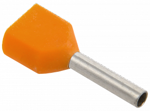НГИ2 0,5-8 Наконечник-гильза с изолированным фланцем (оранжевый) (100 шт) ИЭК. Вид 1