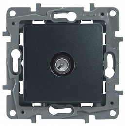 Розетка TV оконечная (антрацит) Etika Legrand. Вид 1