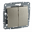 Выключатель 2-клавишный, IP44, сх. 5, 10а, 250В (титан) Sedna Schneider Electric. Вид 1.