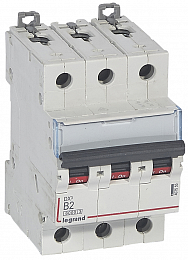 DX3 Автоматический выключатель 3-полюсный 2A 10kA (хар-ка B) Legrand. Вид 1