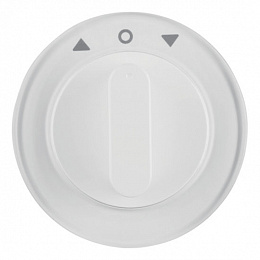 Накладка с вращающейся ручкой для жалюзийного поворотного выключателя (полярная белизна) R.1 Berker. Вид 1