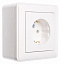 Коробка 1-постовая, подъемная для наружного монтажа с рамкой белый Wessen 59 Systeme Electric. Вид 1.