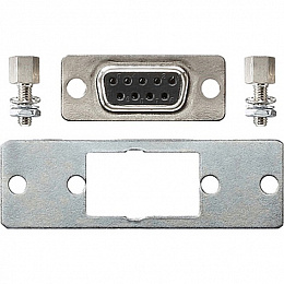 Штепсельный разъем D-Subminiature 9-контактный, с/у (алюминий) System 55 Gira. Вид 1