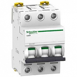 iC60H 3P 16А Автоматический выключатель 3-полюсный, 16А, 10кА (хар-ка C) Schneider Electric. Вид 1
