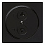 Розетка стереогромкоговорителя (черный) S-Color Gira. Вид 1.