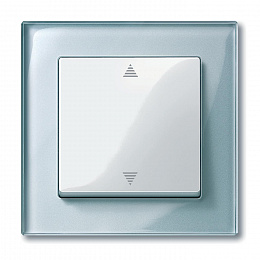 Выключатель управления жалюзи, кнопочный (белый) Merten Schneider Electric. Вид 1