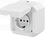 5518N-C03510 B Розетка с заземлением 16А с защитной крышкой IP54 белый Variant+ ABB. Вид 1.