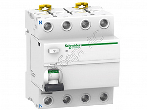iID 4Р 40A 100mA AС Блок утечки тока 4-полюсный, 40A, 100mA, тип АС (УЗО) Schneider Electric. Вид 1