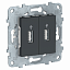Розетка USB, 2-местный (антрацит) Unica New Schneider Electric. Вид 1.