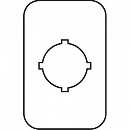 COS  Шильдик MA6-1010 (желт.алюм. б/текста 1 место) для пластиковогокнопочного поста ABB. Вид 1