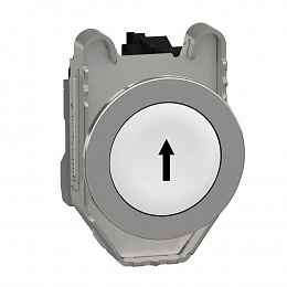 Кнопка красная, 1 Н/О, пруж.возврат, заподлицо, металл, маркировка "STOP" Schneider Electric. Вид 1