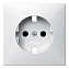 Центральная плата для механизма розетки , qf sd (полярный белый) Merten Schneider Electric. Вид 1.