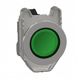 Сигнальная лампа Ø22 120В зелёная, заподлицо, металл Schneider Electric. Вид 1