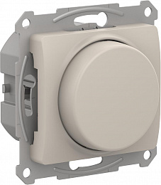 Светорегулятор повор-нажим,LED, RC, 315Вт, мех. (молочный) Glossa Systeme Electric. Вид 1