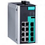 12-портовый управляемый коммутатор: 8х10/100/1000 BaseT(X) Ethernet, 4х100/1000 SFP, -40...+75С MOXA. Вид 1.