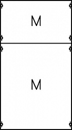 1 M 00 Панель с монтажной платой 1ряд/3рейки (36 модулей) - высота 450 ABB. Вид 1