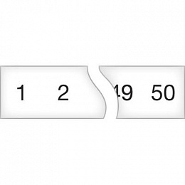 ENT  Маркировка RTM7 1-100 для клемм 8мм TYCO. Вид 1