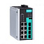 12-портовый управляемый коммутатор: 8 PoE/PoE+х10/100/1000 BaseT(X) Ethernet, 4х100/1000 SFP, -10...+60С MOXA. Вид 1.