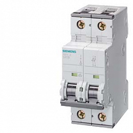 Автомат 2-полюсный 4А 10кА (хар-ка C) Siemens. Вид 1