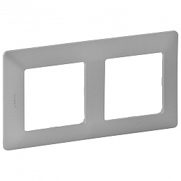 Рамка 2-постовая универсальная (Алюминий) Valena LIFE Legrand. Вид 1