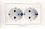 Двойная розетка 2К+З (белый) Valena Legrand. Вид 1.